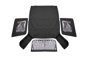 Jeep Wrangler JK Soft Top - Rough Country - Replacement - Black - '07-'09